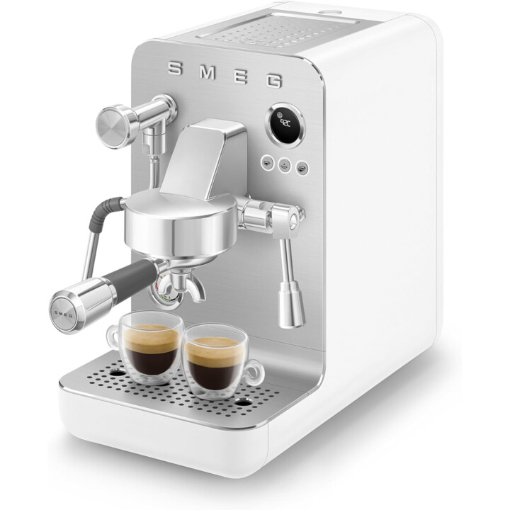 SMEG EMC02WHMEU, Cafetera expresso minipro Coleção, Branco (mate)