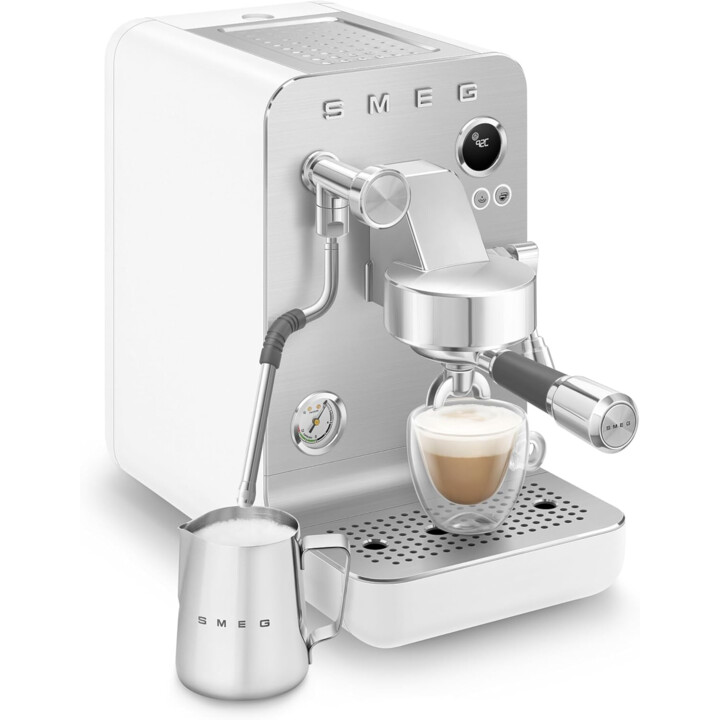 SMEG EMC02WHMEU, Collezione Cafetera espresso minipro, Bianco (opaco)