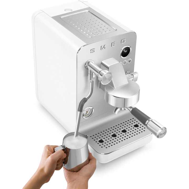 SMEG EMC02WHMEU, Cafetera expresso minipro Coleção, Branco (mate)