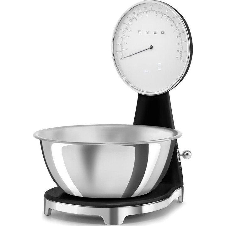 Bilancia da cucina analogica e digitale Smeg nera ksf01blww