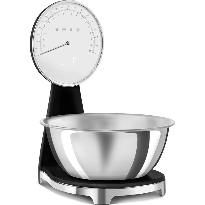 Bilancia da cucina analogica e digitale Smeg nera ksf01blww