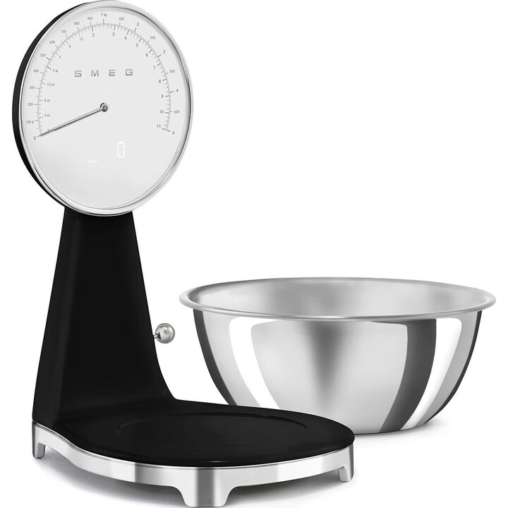 Smeg analoge und digitale Küchenwaage schwarz ksf01blww