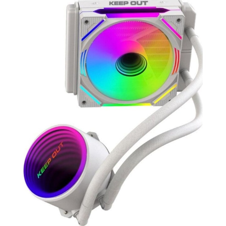 Kit Refrigerador Líquido Keep Out XWC-120W ARGB 12cm 1800RPM TDP 150W Blanco
