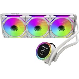 Kit refrigeración Líquida Keep Out XWC-360PRO Blanco 3 Ventiladores ARGB 360mm Display CPU