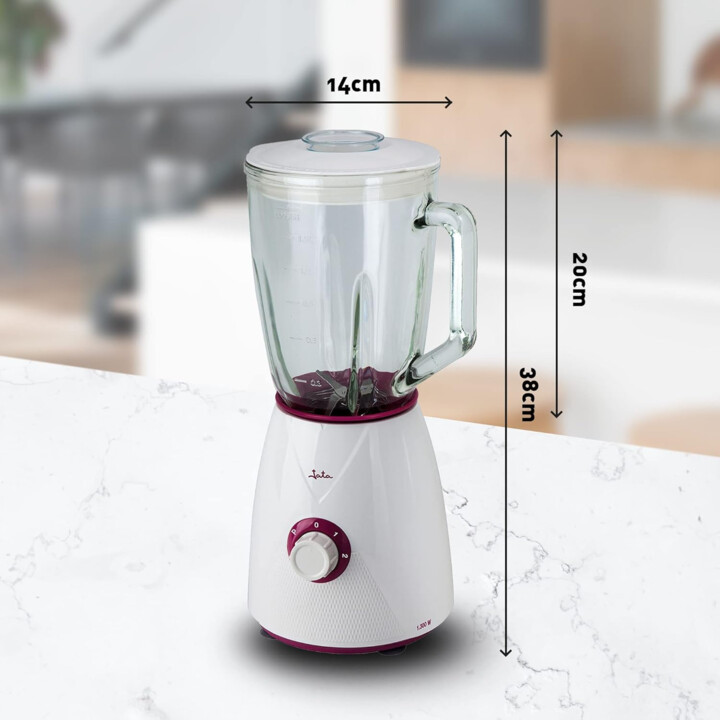 Jata glass blender 1,5l glass jug 2 speed + pulse 1300w silver bt265