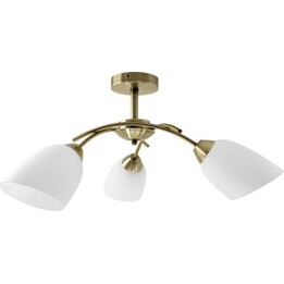 Activejet Lámpara colgante de techo clásica NIKITA Patina triple 3xE27 para salón