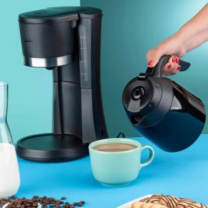 Jata JECA1800 1L 12 cup drip coffee maker, double-walled thermal carafe, automatic shut-off