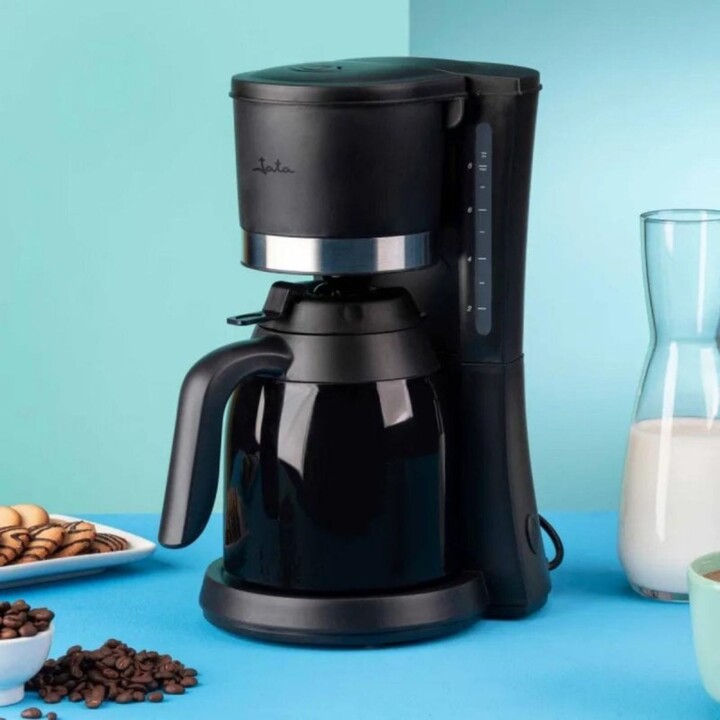 Jata JECA1800 1L 12 cup drip coffee maker, double-walled thermal carafe, automatic shut-off