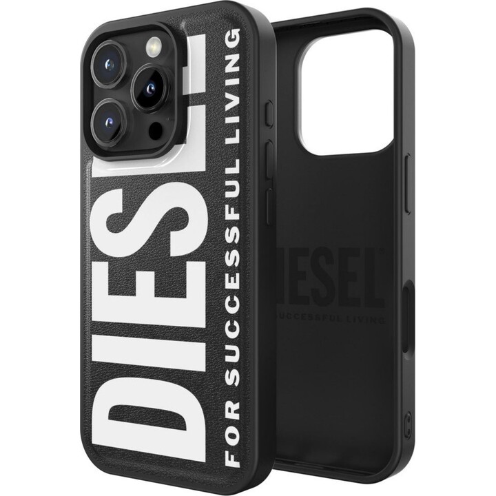 Funda moldeada Diesel Core con Magsafe FW24 para iPhone 16 Pro en negro/blanco - 8720986293853