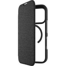 Funda plegable híbrida QDOS con SNAP (GRS) transparente/negra para iPhone 17 Pro - 5061008406282