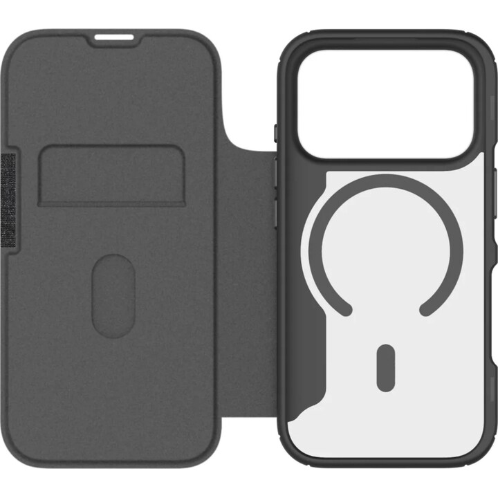 Funda plegable híbrida QDOS con SNAP (GRS) transparente/negra para iPhone 17 Pro - 5061008406282