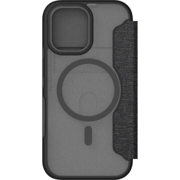 Funda híbrida plegable QDOS con SNAP (GRS) transparente/negra para iPhone 17 - 5061008406220