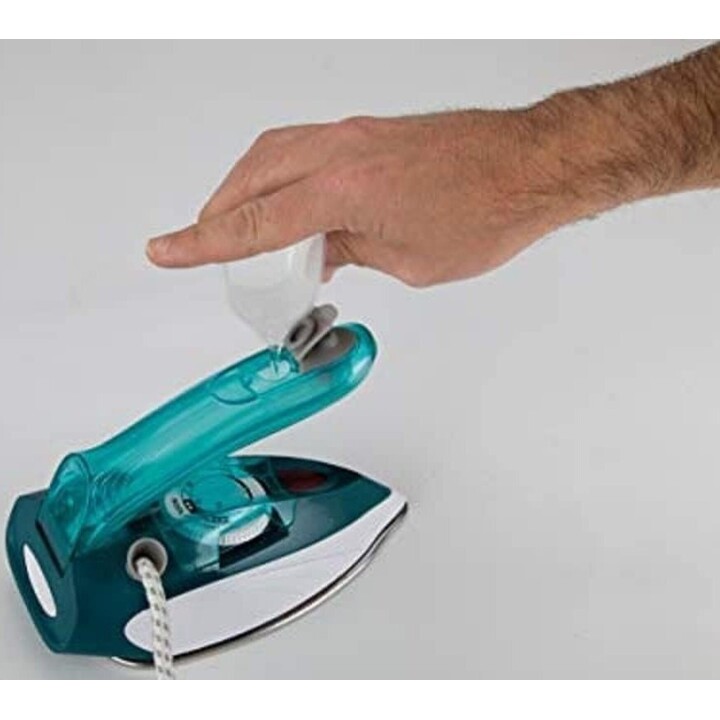 Jata steam iron special for travel foldable handle 1000w blue-white jepl2810