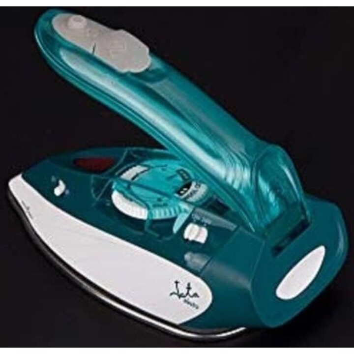 Jata ferro a vapor especial para viagem pega dobrável 1000w azul-branco jepl2810