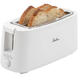 Torradeira Jata 2x ranhura longa 25x3cm centragem automática do pão 7 níveis desligamento automático 1400w branco jett1584