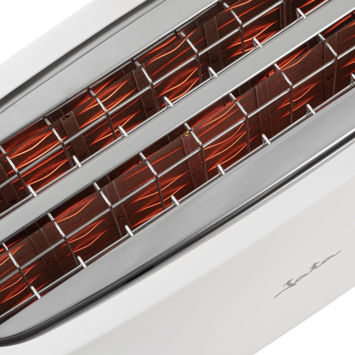 Jata Toaster 2x langer Schlitz 25x3cm automatische Brotzentrierung 7 Stufen auto-off 1400w weiß jett1584