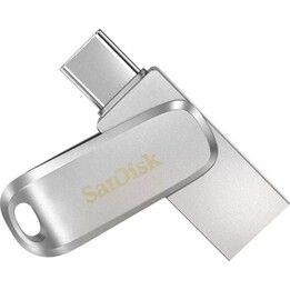 Clé USB SanDisk Ultra Dual Drive Luxe 64 Go USB-C/USB 3.2 Argent
