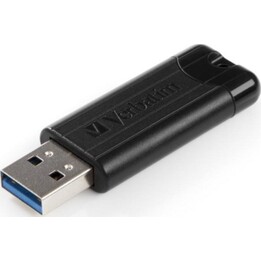 Clé USB coulissante Verbatim PinStripe 3.0 256 Go, USB 3.2 Gen 1, noir, 7 g