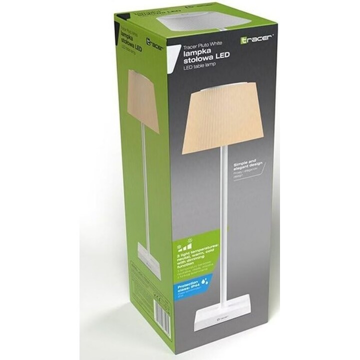 Tracer Home Pluto IP44 5V Wireless Nightstand Lamp, White