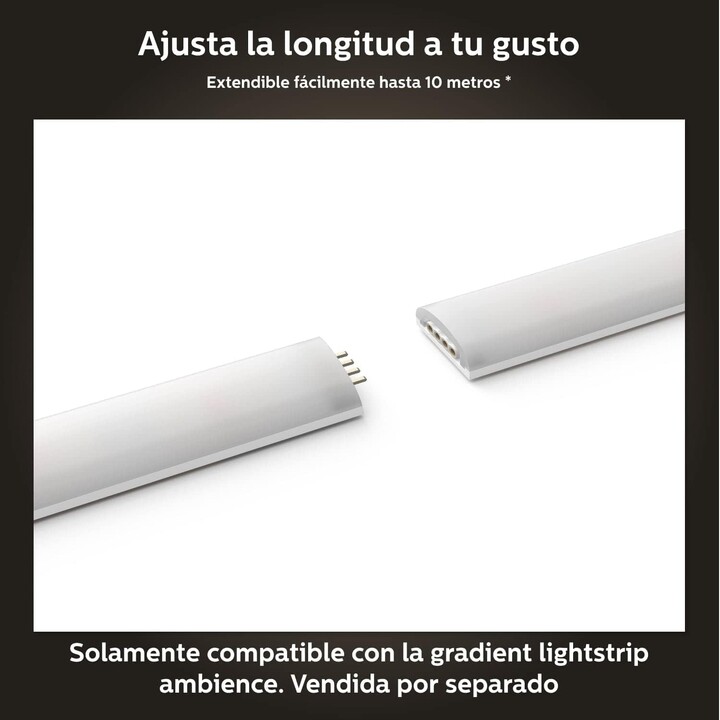 Philips Hue Lamp, Hue Lightstrip, tira de LED inteligente, luz blanca y de color