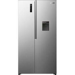 Gorenje NRS917E41XWD, Frigorífico Side by Side de 541L con dispensador de agua y tecnología NoFrost, Acero Inoxidable