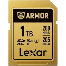 Lexar Armor Gold SDXC UHS-II 1 TB Card Steel IP68 R280/W210 V60