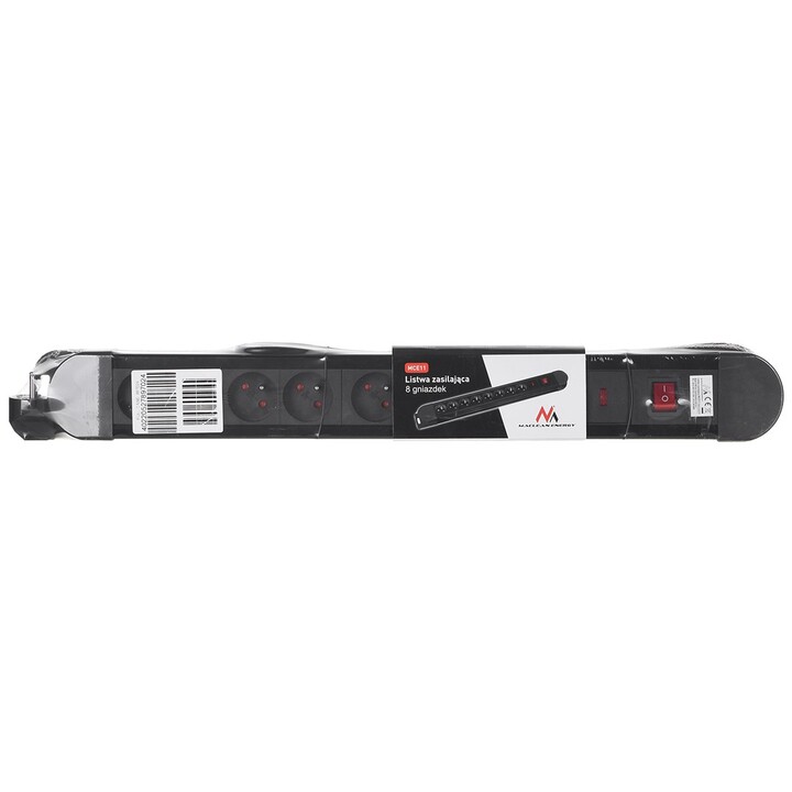 Maclean MCE11 Multi-Socket 1.5m 8 AC Outlets Indoor Black