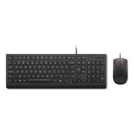 Lenovo Essential Wired Combo Black US Euro Tastatur Maus enthalten Universal USB Schwarz