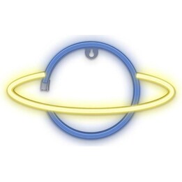 Forever Light SATURN amarillo azul Bat LED luz de neón + USB FLNE11
