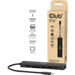 Hub Club 3D USB-C a 4xUSB-C 10G PD 3.0 Negro (CSV-1548)