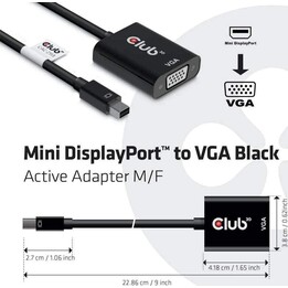 Club 3D Adaptador Mdp A Vga M/f Negro Cac 452113 Cac 2113