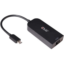 Club 3d Usb 3.2 Type C Adapter For 2.5 Gigabit Ethernet St./bu Black Cac 1520
