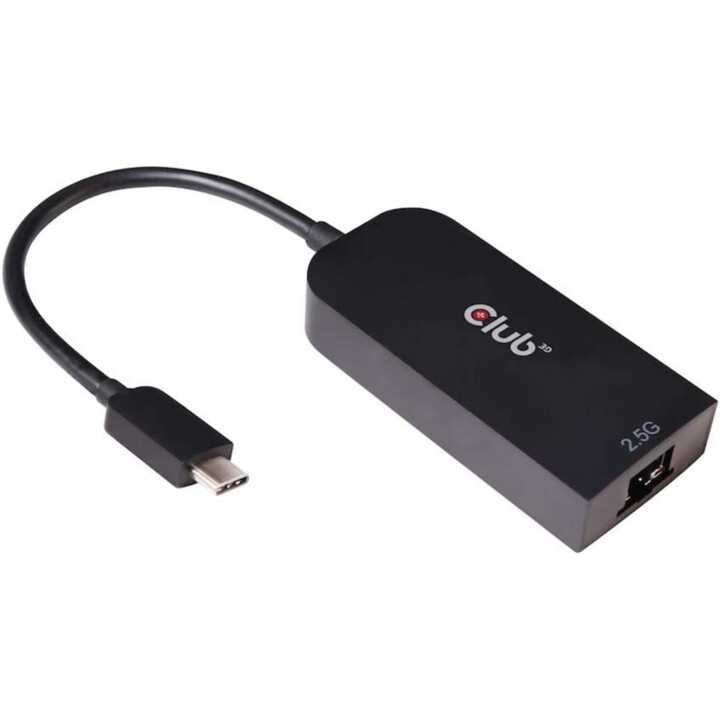 Club 3d Usb 3.2 Type C Adapter For 2.5 Gigabit Ethernet St./bu Black Cac 1520