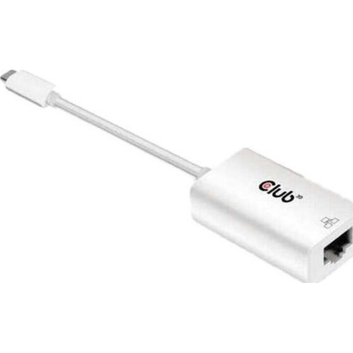 Club3D Cac-1519 Cabo de mudança de género USB-C RJ-45 Branco
