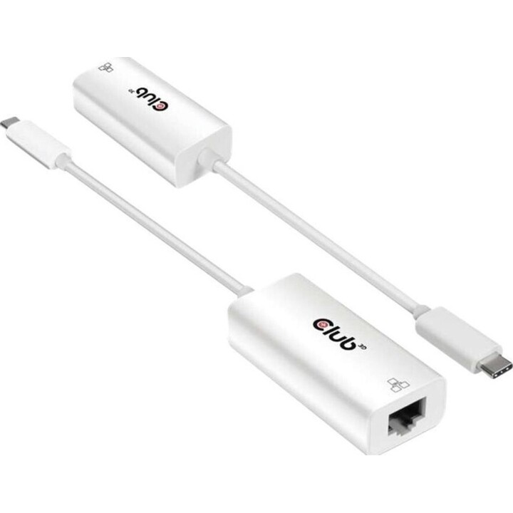 Club3D Cac-1519 USB-C RJ-45 Gender Changer Cable White