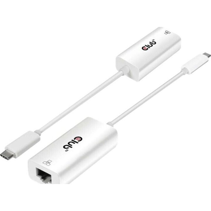 Club3D Cac-1519 Cabo de mudança de género USB-C RJ-45 Branco