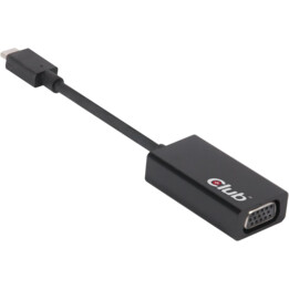 CLUB3D Cabo adaptador USB C para VGA Preto