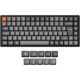 Teclado mecânico sem fios Keychron K2M-J1 Max 75% Preto QMK VIA RGB