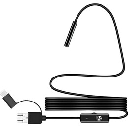 Endoscópio digital 8 mm Grande angular 1080p (USB-A/MicroUSB/Tipo C) – Cabo flexível – 3,5 m