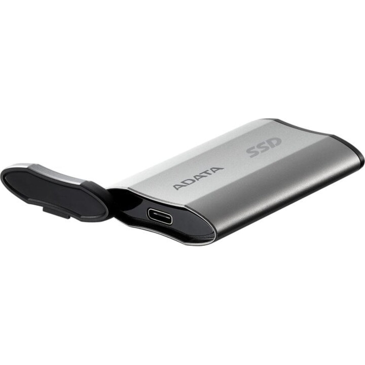 ADATA SD810 Disque dur SSD USB-C 500 Mo/s résistant IP68, argent/noir