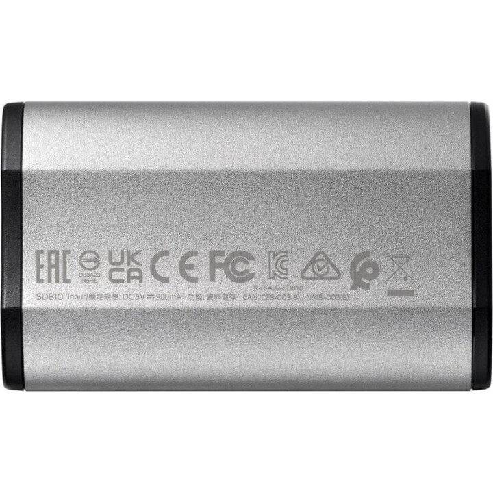 ADATA SD810 Disque dur SSD USB-C 500 Mo/s résistant IP68, argent/noir