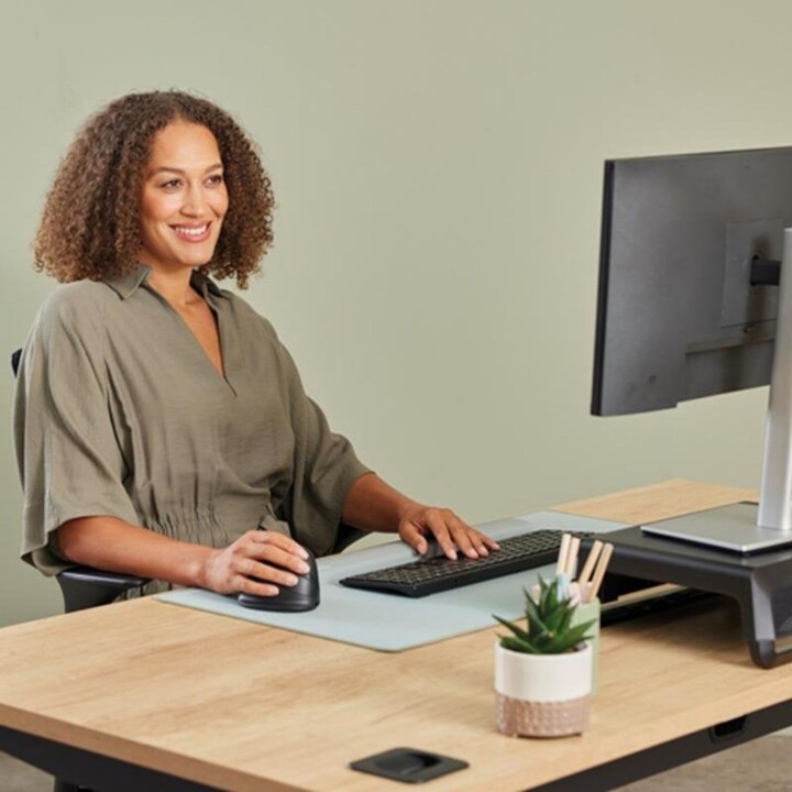 Fellowes 100143584 Mouse Bluetooth e USB-C 2400 DPI preto vertical para canhotos recarregável