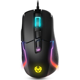 Krom Kick Gaming Mouse 6200 DPI preto RGB iluminação arco-íris