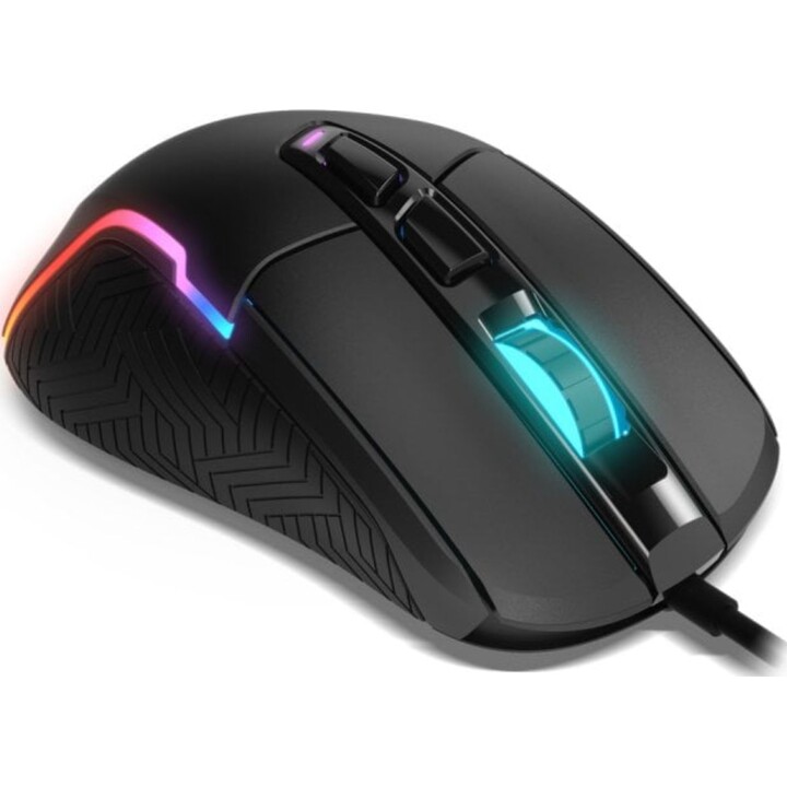Souris de jeu Krom Kick 6200 DPI éclairage arc-en-ciel RVB noir