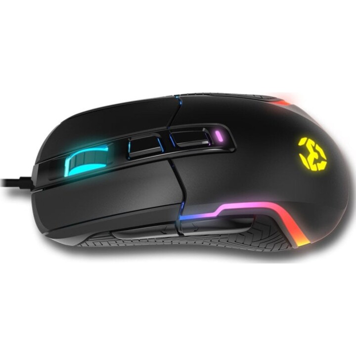 Souris de jeu Krom Kick 6200 DPI éclairage arc-en-ciel RVB noir
