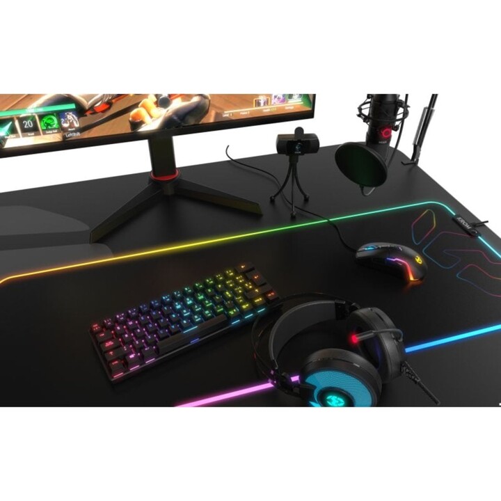 Souris de jeu Krom Kick 6200 DPI éclairage arc-en-ciel RVB noir