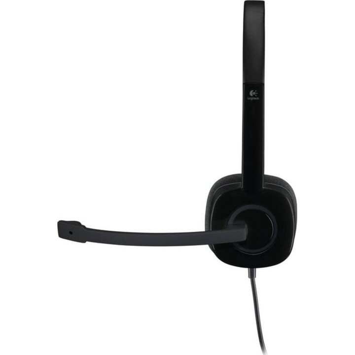 Logitech H151 Casque avec microphone, bandeau réglable, noir