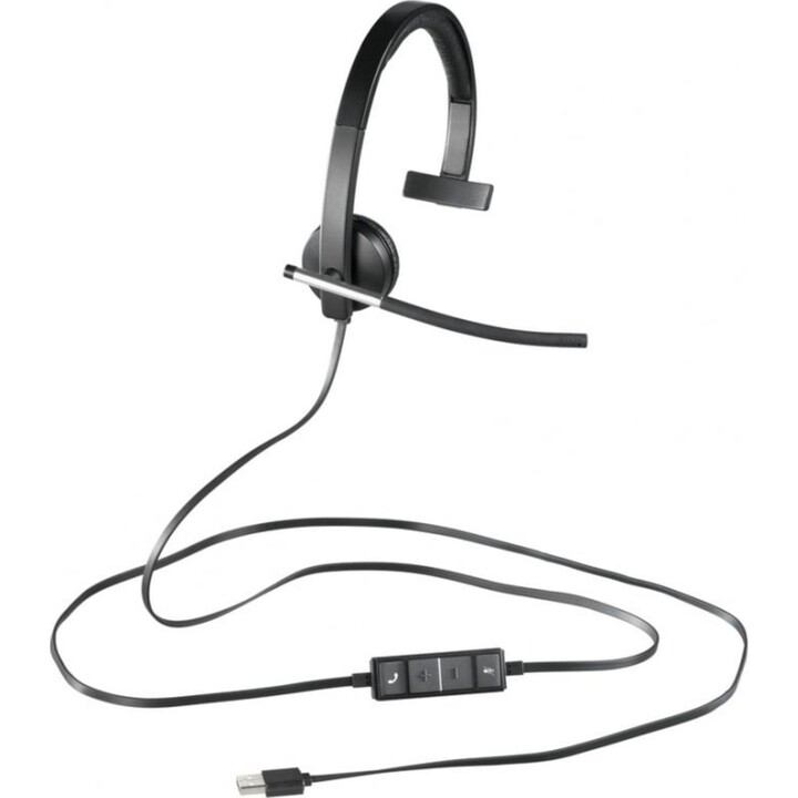 Logitech H650e Mono Headset Black Echo Cancellation and Noise Suppression