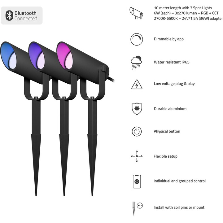Hombli Smart Outdoor Spot Beleuchtungsset (3 Leuchten)