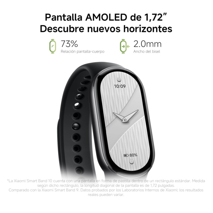 Xiaomi Smartband 10, ecrã AMOLED de 1,72", carregamento rápido, mais de 150 modos de desporto, monitorização da saúde e do sono,